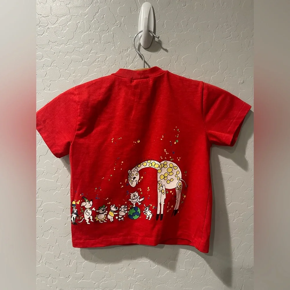 Vintage OshKosh B’Gosh Circus Animal Wrap Around SS‎ Shirt 4T